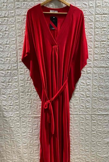 Wholesalers 2W Paris - Long belted batwing sleeve dress
