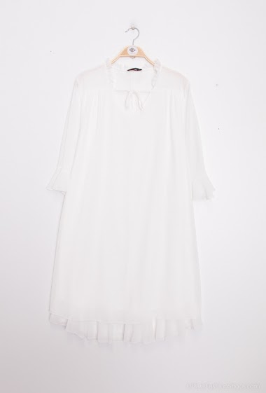 Wholesaler 2W Paris - Flared sleeve dress with chiffon bow