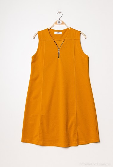 Wholesaler 2W Paris - Sleeveless dress with zip neck