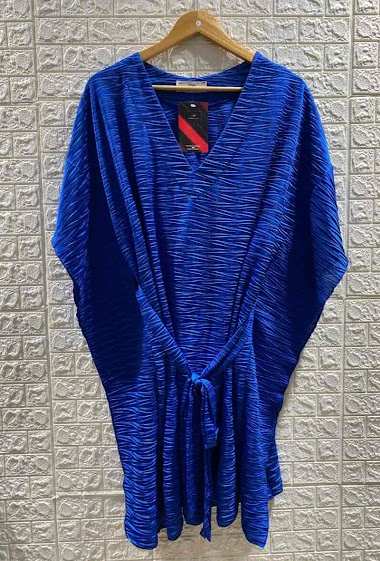 Wholesalers 2W Paris - Pleated Batwing Sleeve Belted Tunic