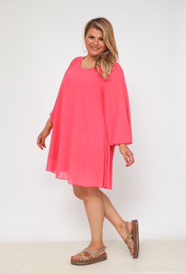 Wholesaler 2W Paris - Solid color tunic with trumpet sleeves
