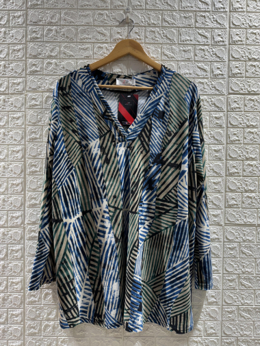Wholesaler 2W Paris - V-neck printed tunic