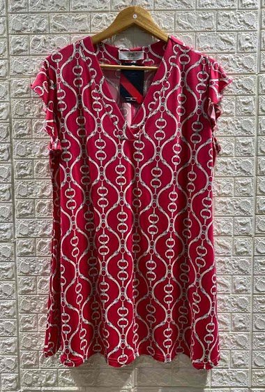 Wholesalers 2W Paris - Butterfly Sleeve Printed Tunic