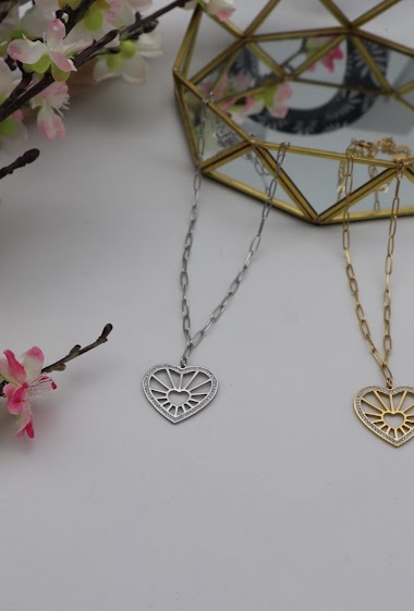 Wholesaler Mochimo Suonana - heart necklace (stainless steel )