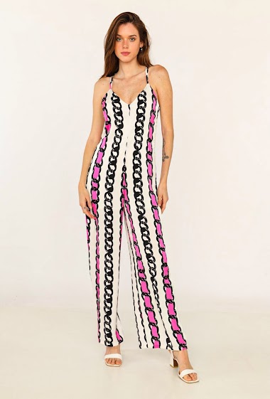 Wholesalers A BRAND - Jumpsuit with Chains Print