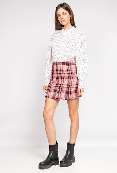 Wholesaler A BRAND - Checked Mini Skirt