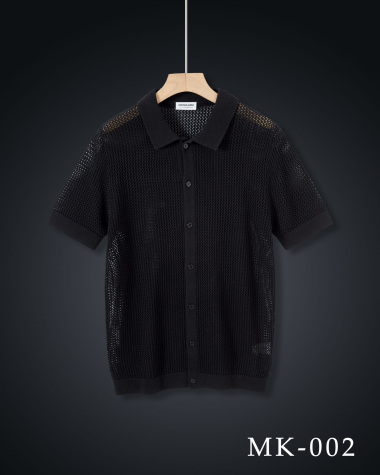 Großhändler Aarhon - Gehäkeltes T-Shirt aus Baumwollstrick