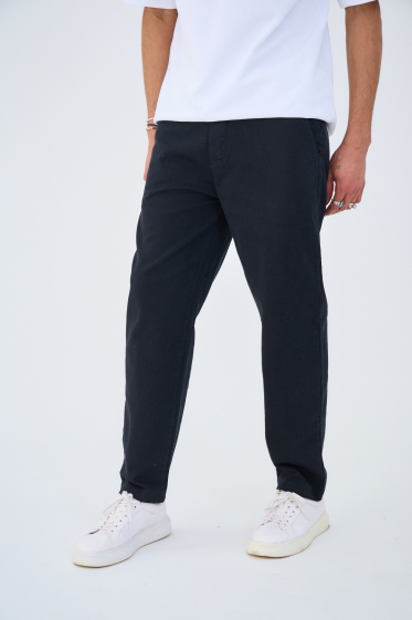 Grossiste Aarhon - Pantalon Coupe Droite en Drill Coton