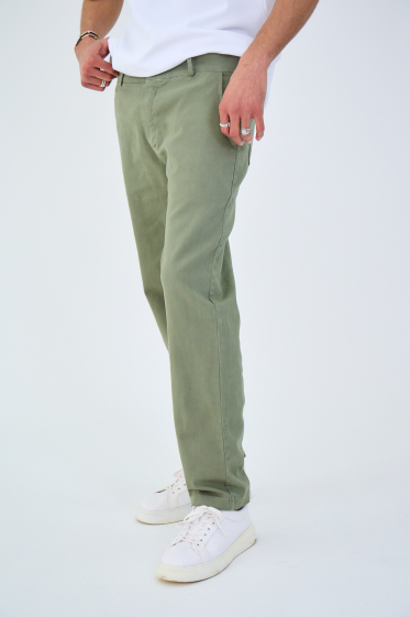 Grossiste Aarhon - Pantalon Coupe Droite en Drill Coton