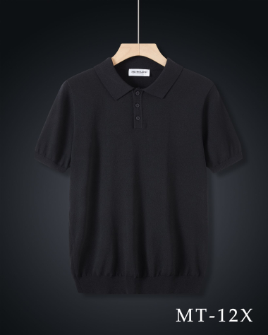 Wholesaler Aarhon - Plain knitted polo shirt