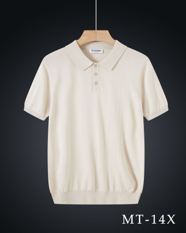 Wholesaler Aarhon - Plain knitted polo shirt