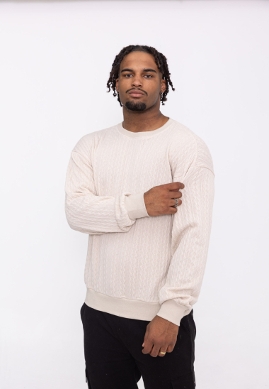 Wholesaler Aarhon - Crochet-knit crew-neck sweater