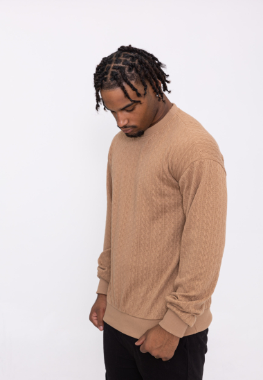 Wholesaler Aarhon - Crochet-knit crew-neck sweater