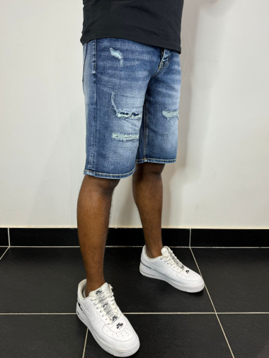 Wholesaler Aarhon - Ripped Denim Shorts