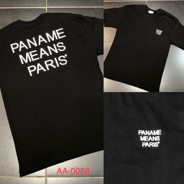 Grossiste Aarhon - T-Shirt Brodé PANAME = PARIS