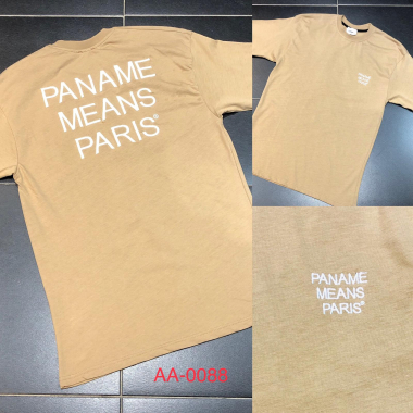 Grossiste Aarhon - T-Shirt Brodé PANAME = PARIS