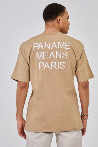 Grossiste Aarhon - T-Shirt Brodé PANAME = PARIS