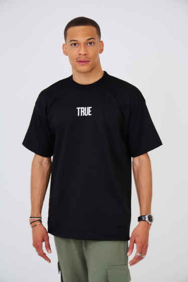 Wholesaler Aarhon - TRUE Embroidered T-Shirt