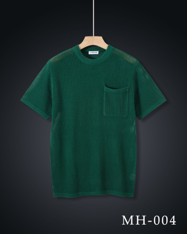 Grossiste Aarhon - T-shirt en maille Crochet coton