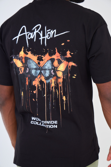 Grossiste Aarhon - T-shirt Imprimé 100%Coton
