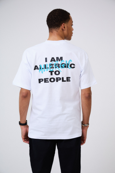 Wholesaler Aarhon - ALLERGIC Printed Oversized T-Shirt