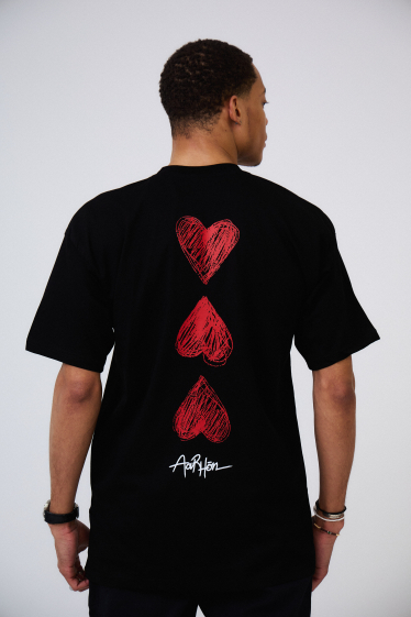 Wholesaler Aarhon - HEART Printed T-Shirt