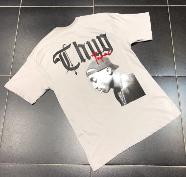Grossiste Aarhon - T-Shirt Imprimé et Brodé TUPAC
