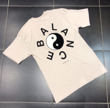 Grossiste Aarhon - T-Shirt Imprimé et Brodé YIN & YANG