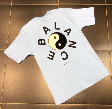 Wholesaler Aarhon - YIN & YANG Printed and Embroidered T-Shirt