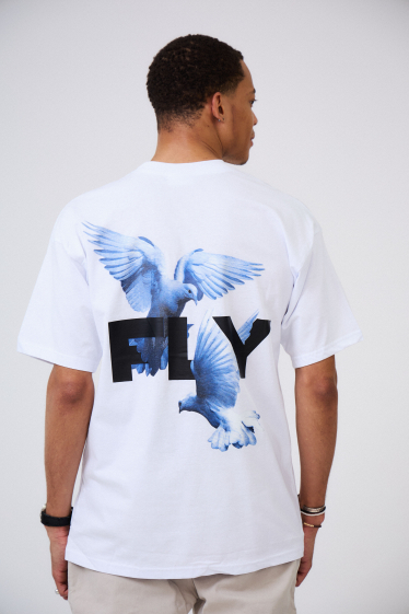Wholesaler Aarhon - FLY Printed T-Shirt