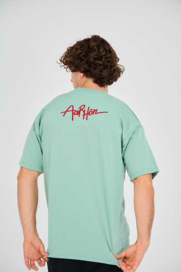 Grossiste Aarhon - T-shirt Oversize Broderie
