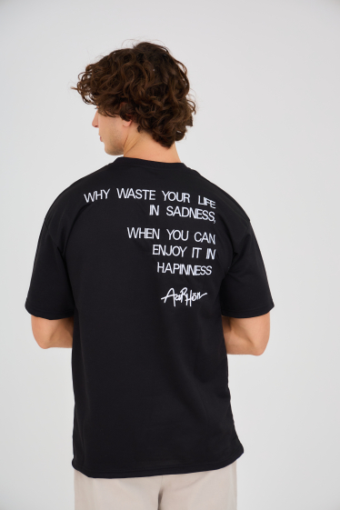 Wholesaler Aarhon - Oversized Embroidery T-shirt
