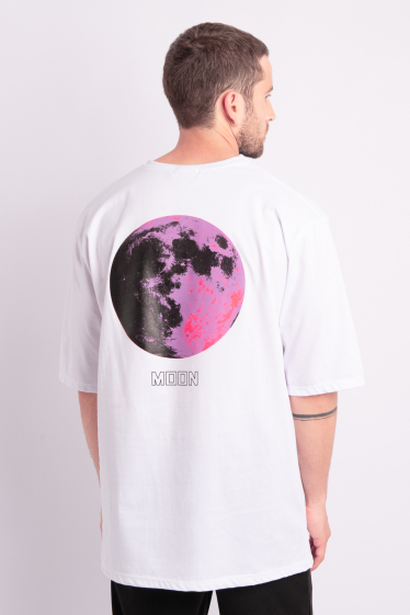 Großhändler Aarhon - Übergroßes T-Shirt mit MOND-Print