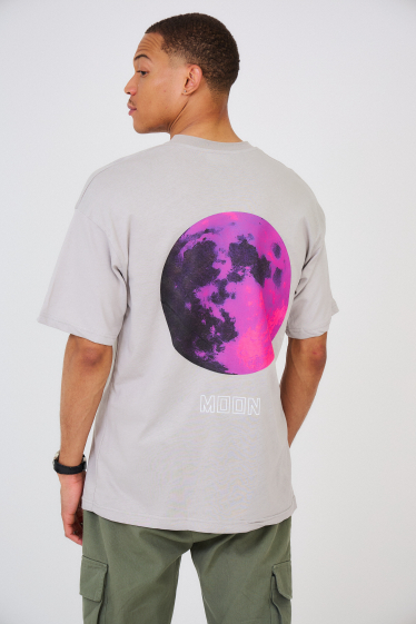 Großhändler Aarhon - Übergroßes T-Shirt mit MOND-Print
