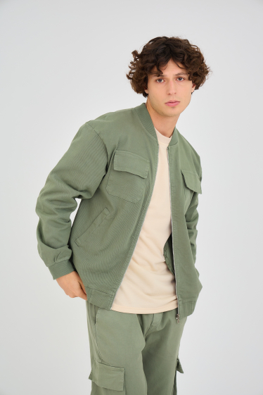 Großhändler Aarhon - Jacke mit Reißverschluss aus Drill-Baumwolle