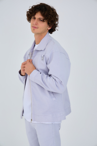 Großhändler Aarhon - Jacke mit Reißverschluss aus Drill-Baumwolle