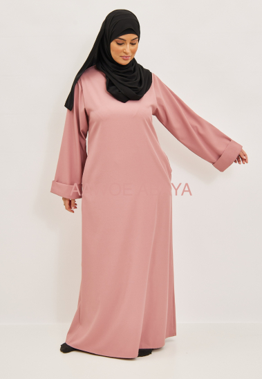 Abaya rolled up sleeves