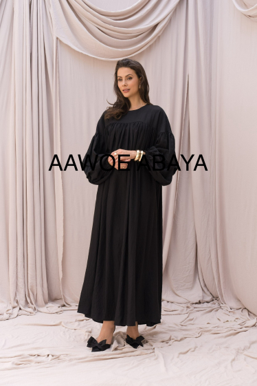 Wholesaler Aawoe Paris® - SPECIAL MACHE LINEN DRESS