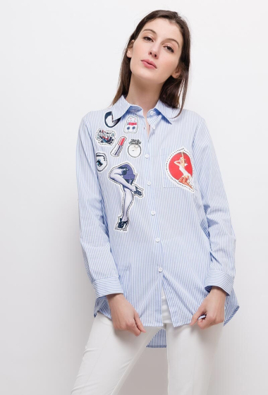 Wholesaler ABELLA - Striped shirt with patches