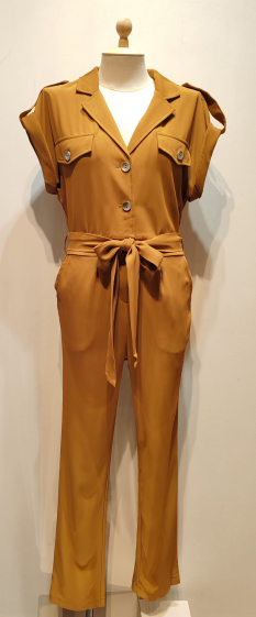 Wholesaler AC BELLE - Plain short-sleeved jumpsuit
