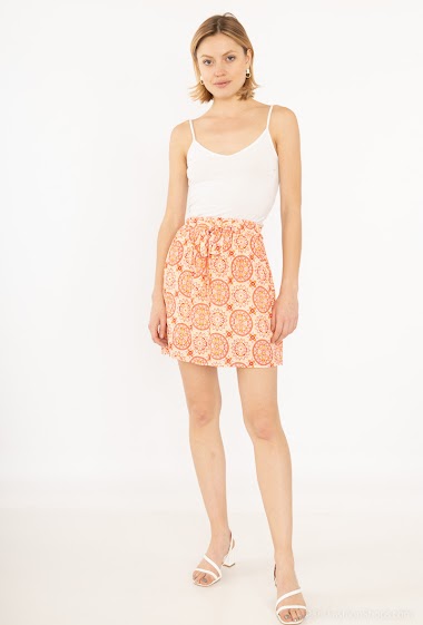 Wholesaler AC BELLE - Short flowing skirt with flower print