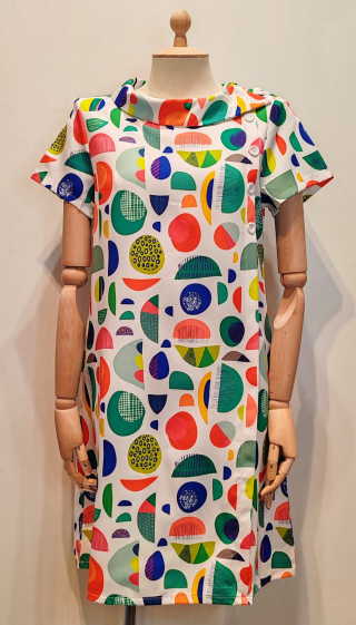 Großhändler AC BELLE - Kleid mit geometrischem Muster