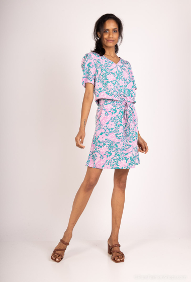 Wholesaler AC BELLE - Floral v-neck dress