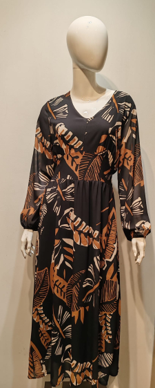 Großhändler AC BELLE - Langes bedrucktes Kleid