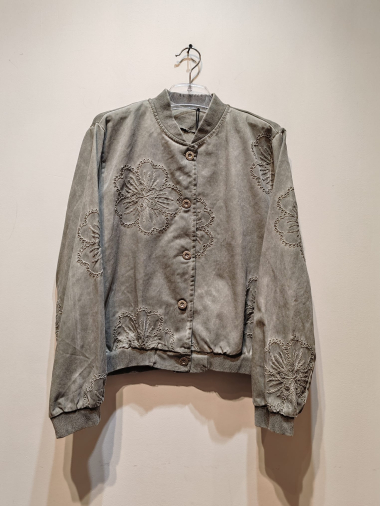 Wholesaler AC BELLE - Flower-print cotton jacket