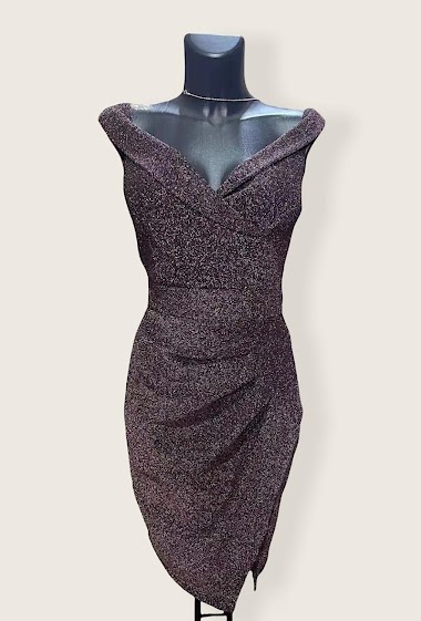 Wholesaler ADELINE - Sparkly draped dress