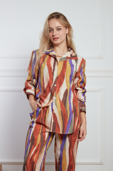 Wholesaler Adilynn - Fluid multicolored shirt