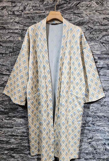 Mayorista Adilynn - Kimono de lúrex rombos