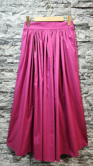 Wholesaler Adilynn - Maxi flared skirt, elastic back, two side pockets
