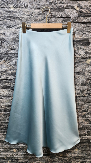 Wholesaler Adilynn - Maxi flowing satin skirt, elastic waist
